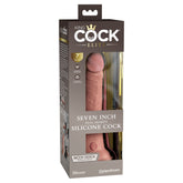 KING COCK ELITE 7" SILICONE DUAL DENSITY COCK - LIGHT