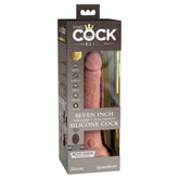 KING COCK ELITE 7" VIBE SIL DUAL DENSITY COCK W/REMOTE - LIGHT