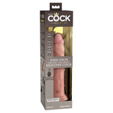 KING COCK ELITE 9" VIBE SIL DUAL DENSITY COCK W/REMOTE - LIGHT