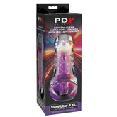 VIEWTUBE SEE-THRU EZ-GRIP LED STROKER XXL - CLEAR