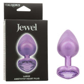 JEWEL LARGE AMETHYST HEART PLUG - PURPLE