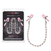 NIPPLE PLAY CRYSTAL CHAIN NIPPLE CLAMPS - PINK 12"