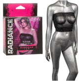 CROP TOP PLUS SIZE BLACK RADIANCE BANDEAU