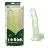 NAUGHTY BITS I LEAF DICK GLOW-IN-THE-DARK WEED LEAF DILDO