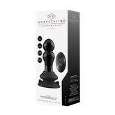 RIMLY GLASS VIBE W/ SUCTION CUP & REMOTE 10X - BLACK