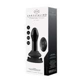 PLUGGY GLASS VIBE W/ SUCTION CUP & REMOTE 10X - BLACK