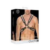 MEN'S PYRAMID STUD BODY HARNESS - ONE SIZE - BLACK