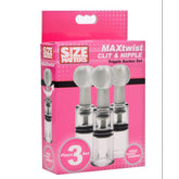 MAX TWIST CLIT AND NIPPLE TRIPLE SUCKER SET - CLEAR