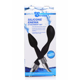 DISC: SILICONE ENEMA ATTACHMENT SET - BLACK