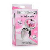 BS PINK GEM GLASS ANAL PLUG - LARGE