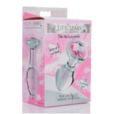 BS PINK GEM GLASS ANAL PLUG - MEDIUM