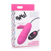 7X PULSING RECHARGEABLE SILICONE BULLET - PINK
