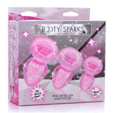 GLITTER GEM ANAL PLUG SET - PINK