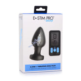 E-STIM PRO SILICONE VIBRATING ANAL PLUG W/ REMOTE
