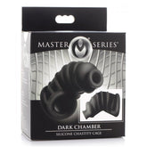 MS DARK CHAMBER SILICONE CHASTITY CAGE - BLACK