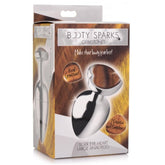 BS GEMSTONES TIGER EYE HEART - LARGE ANAL PLUG