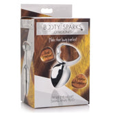 BS GEMSTONES TIGER EYE HEART - SMALL ANAL PLUG