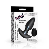 THRUSTING BUTT PLUG VIBE BLACK SILICONE