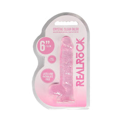 RealRock Realistic Dildo with Balls – 6" / 15 cm – Pink