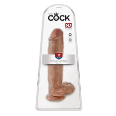 DILDO W/ BALLS 11" TAN KING COCK