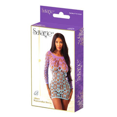 ALLURE WATERCOLOR DRESS - PURPLE / TEAL