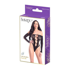 OFF SHOULDER BODYSUIT - BLACK