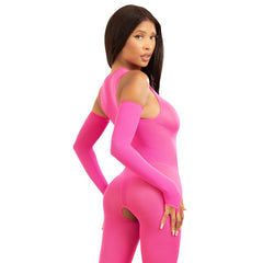 HOT PINK BODYSUIT - PINK