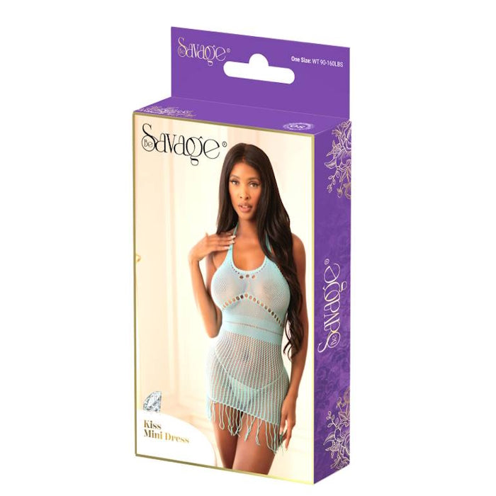KISS MINI DRESS - BLUE