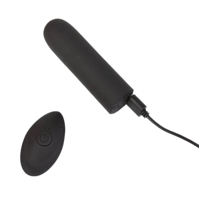 PINK PUSSYCAT VIBRATING REMOTE CONTROL BULLET - BLACK