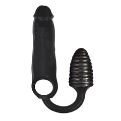 ROOSTER XXXPANDER RIBBED COCKSHEATH & BUTTPLUG