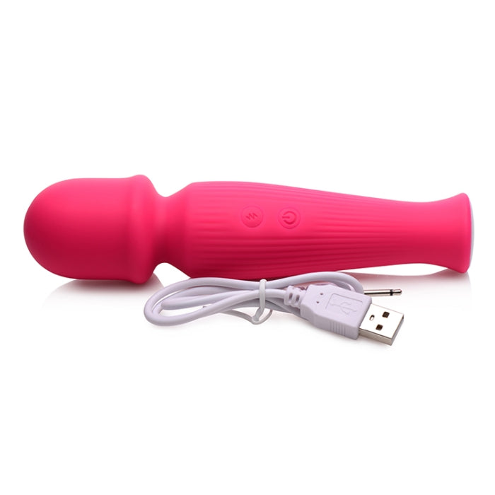 GOSSIP 10X SILICONE VIBRATING WAND - MAGENTA