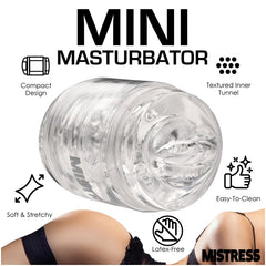 MASTURBATOR CLEAR MISTRESS DOUBLE SHOT MOUTH/PUSSY MIN