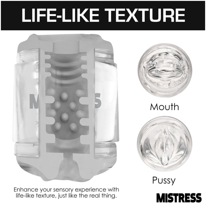 MASTURBATOR CLEAR MISTRESS DOUBLE SHOT MOUTH/PUSSY MIN