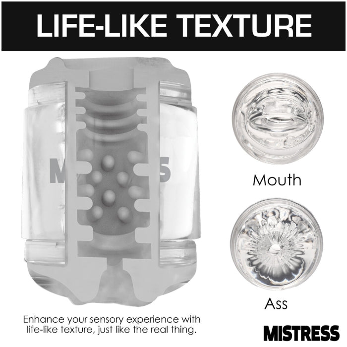 MASTURBATOR CLEAR MISTRESS DOUBLE SHOT ASS/MOUTH MINI