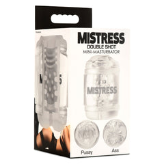 MASTURBATOR CLEAR MISTRESS DOUBLE SHOT PUSSY/ASS MINI