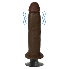 JOCK 8" VIBRATING DILDO NO BALLS CHOCOLATE