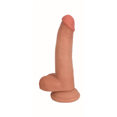 8" BARESKIN DONG WITH BALLS - VANILLA