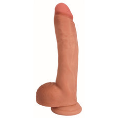 9" BARESKIN DONG WITH BALLS - VANILLA