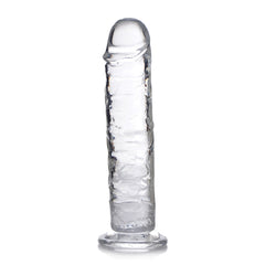 JOCK C-THRU SLIM 8" CLEAR TPE DILDO