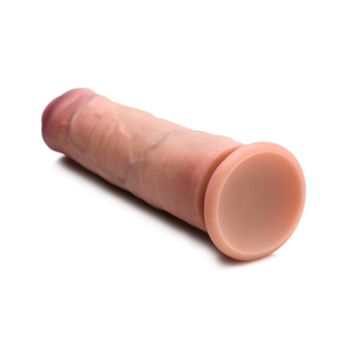 DILDO 8.5" LIGHT JOCK UNCUT DUAL DENSITY SILICONE