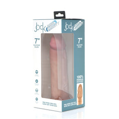 JOCK 7" DUAL DENSITY SILICONE DILDO - LIGHT