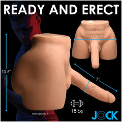 MALE MSTRBTR JOCK VIBE & SQUEEZING W/ POSEABLE DILDO