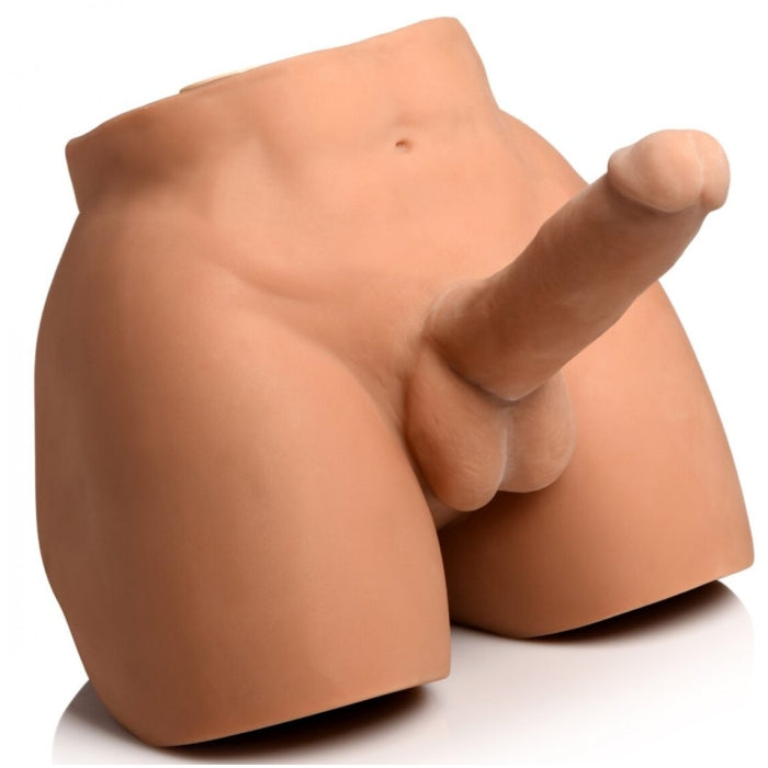 MALE MSTRBTR JOCK VIBE & SQUEEZING W/ POSEABLE DILDO