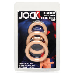 JOCK DISCREET SILICONE COCK RING SET - LIGHT