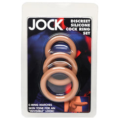 JOCK DISCREET SILICONE COCK RING SET - MEDIUM
