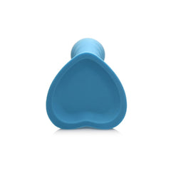 SIMPLY SWEET 7" RIBBED SILICONE DILDO - BLUE