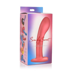 SIMPLY SWEET 7" G-SPOT SILICONE DILDO - PINK
