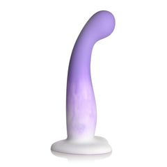 SIMPLY SWEET 7" SLIM G-SPOT SILICONE DILDO - PURPLE WHITE