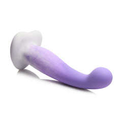 SIMPLY SWEET 7" SLIM G-SPOT SILICONE DILDO - PURPLE WHITE