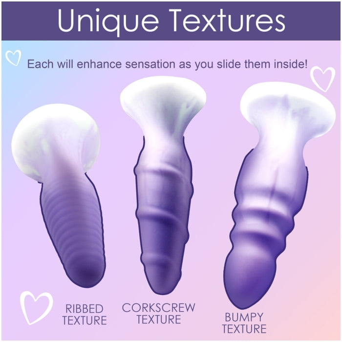 ANAL PLUG PURPLE SIMPLY SWEET SILICONE SET